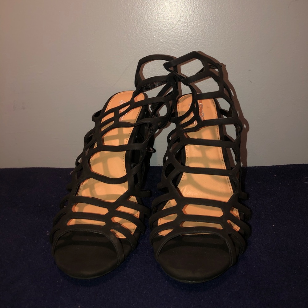Black Strappy Heels